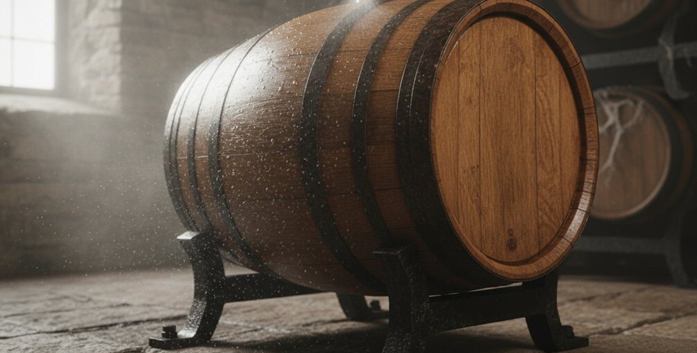sanitize whiskey barrel properly