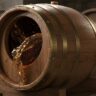 whiskey aging in barrels